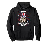 Shih Tzu Dog Patriotic American 4th of July Dogs Lovers Sweat à Capuche