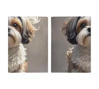 Shih Tzu Étui de passeport de voyage pour chien avec emplacements pour cartes de crédit et fente d'embarquement pour voyage, carte d'identité familiale (20,3 x 13,7 cm)