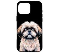 Shih Tzu Géométrique Coque pour iPhone 16 Pro Max