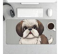 Shih Tzu Grand tapis de souris imperméable pour clavier et souris, base en caoutchouc antidérapant, tapis de souris de jeu, pour bureau et maison, 30 x 60 cm