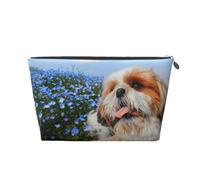 Shih Tzu, Gros Plan, Trousse de Toilette Trousse de Maquillage Sac à cosmétiques Trousse de Toilette de Voyage Portable