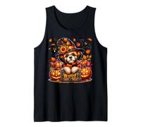 Shih Tzu Halloween Pumpkin Ghost and Bat for Shih Tzu Mom Débardeur
