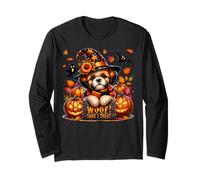 Shih Tzu Halloween Pumpkin Ghost and Bat for Shih Tzu Mom Manche Longue