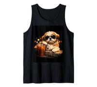 Shih Tzu Iced Coffee Late Night Chill Dog Lover Apparel Débardeur