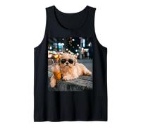 Shih Tzu Iced Coffee Late Night Chill Dog Lover Apparel Débardeur