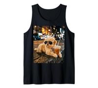 Shih Tzu Iced Coffee Late Night Chill Dog Lover Apparel Débardeur