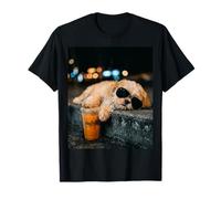 Shih Tzu Iced Coffee Late Night Chill Dog Lover Apparel T-Shirt