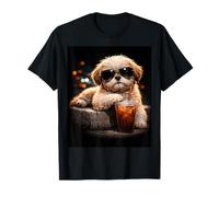 Shih Tzu Iced Coffee Late Night Chill Dog Lover Apparel T-Shirt