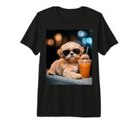 Shih Tzu Iced Coffee Late Night Chill Dog Lover Apparel T-Shirt Haut de Gamme