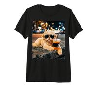 Shih Tzu Iced Coffee Late Night Chill Dog Lover Apparel T-Shirt Haut de Gamme