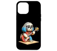 Shih Tzu Jouant de la Guitare Électrique Chien Musique Mignon Coque pour iPhone 12 Pro Max