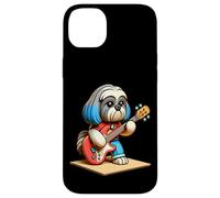 Shih Tzu Jouant de la Guitare Électrique Chien Musique Mignon Coque pour iPhone 14 Plus