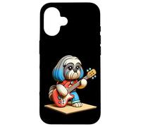 Shih Tzu Jouant de la Guitare Électrique Chien Musique Mignon Coque pour iPhone 16