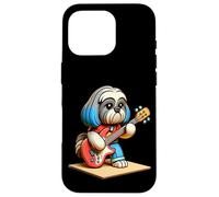 Shih Tzu Jouant de la Guitare Électrique Chien Musique Mignon Coque pour iPhone 16 Pro