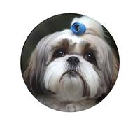 Shih Tzu Lot de 20 épingles à boutons ronds en métal avec motif chien 6,1 cm pour loisirs créatifs, Noël, projets de fête, taille unique