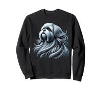 Shih Tzu Majestic Cute Dog Lovers Illustration Sweatshirt