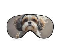 Shih Tzu Masque de sommeil pour chien avec blocage de la lumière, confortable et doux, couverture des yeux avec bande élastique, convient pour les hommes et les femmes, convient pour les voyages et le
