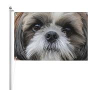 Shih Tzu mignon,Drapeau de jardin, bannière décorative, drapeau double face, 2 x 3 pieds, pour extérieur et intérieur