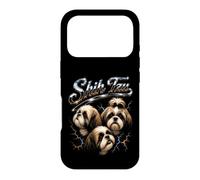 Shih Tzu Pet Lover Art Rétro Chien Maman Papa Coque pour iPhone 17 Pro