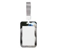 Shih Tzu - Porte-badge coulissant vertical en plastique pour homme et femme avec lanière pour le bureau