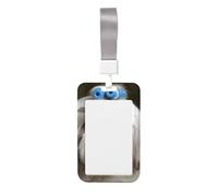 Shih Tzu - Porte-badge d'identification de chien avec lanière verticale en plastique rigide avec fenêtre transparente, étanche, pochette de protection tendance pour homme et femme