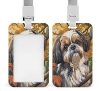 Shih Tzu Porte-badge rétractable pour chien avec clip pour carte de protection pour le travail, le bureau, les médecins, les infirmières