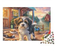 Shih Tzu Puzzle 1000 Pièces - Challenge Cérébral Adultes, Ambiance Zen, Qualité Supérieure, Déco Murale, 38x26cm/1000pcs