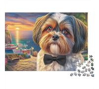 Shih Tzu Puzzle 1000 Pièces - Challenge Cérébral Adultes, Ambiance Zen, Qualité Supérieure, Déco Murale, 70x50cm/1000pcs