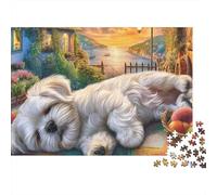 Shih Tzu Puzzle 1000 Pièces - Challenge Cérébral Adultes, Ambiance Zen, Qualité Supérieure, Déco Murale, 70x50cm/1000pcs