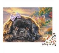 Shih Tzu Puzzle 1000 Pièces - Challenge Cérébral Adultes, Ambiance Zen, Qualité Supérieure, Déco Murale, 70x50cm/1000pcs
