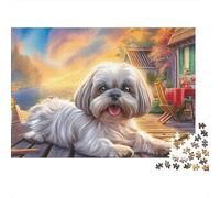 Shih Tzu Puzzle 1000 Pièces - Challenge Cérébral Adultes, Ambiance Zen, Qualité Supérieure, Déco Murale, 70x50cm/1000pcs
