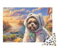 Shih Tzu Puzzle 1000 Pièces - Challenge Zen, Carte Géographique À Assembler, Poster Inclus, Cadeau Éducatif, 70x50cm/1000pcs