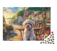 Shih Tzu Puzzle 1000 Pièces - Challenge Zen, Carte Géographique À Assembler, Poster Inclus, Cadeau Éducatif, 38x26cm/1000pcs
