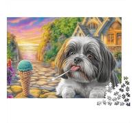 Shih Tzu Puzzle 1000 Pièces - Challenge Zen, Carte Géographique À Assembler, Poster Inclus, Cadeau Éducatif, 38x26cm/1000pcs