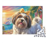 Shih Tzu Puzzle 1000 Pièces - Challenge Zen, Carte Géographique À Assembler, Poster Inclus, Cadeau Éducatif, 70x50cm/1000pcs