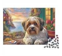 Shih Tzu Puzzle 1000 pièces - Challenge Zen pour Adultes, Carton Recyclé, Idée Cadeau Originale, Poster Inclus, 70x50cm/1000pcs