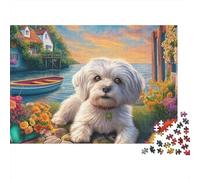 Shih Tzu Puzzle 1000 Pièces - Moment Zen, Jeu Créatif, Défi Cérébral pour Adultes, Packaging Décoratif, 38x26cm/1000pcs