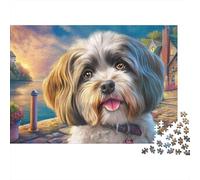 Shih Tzu Puzzle 1000 Pièces - Moment Zen, Jeu Créatif, Défi Cérébral pour Adultes, Packaging Décoratif, 38x26cm/1000pcs
