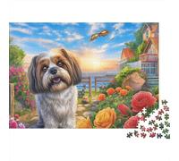 Shih Tzu Puzzle 1000 Pièces - Moment Zen, Jeu Créatif, Défi Cérébral pour Adultes, Packaging Décoratif, 70x50cm/1000pcs