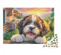 Shih Tzu Puzzle 1000 Pièces - Moment Zen, Jeu Créatif, Défi Cérébral pour Adultes, Packaging Décoratif, 70x50cm/1000pcs