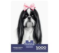 Shih Tzu Puzzles 1000 Pièces Cadeau Unique Jeu Éduchatif Défi Jouet À De Qualité Supérieure Peinture Art pour Adultes Et Enfants À Partir De 14 Ans 70x50cm/1000pcs