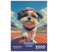 Shih Tzu Puzzles 1000 Pièces pour Adultes Animaux Classique Impossible Loisir Détente Écologique Art Classique 38x26cm/1000pcs
