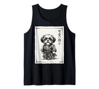 Shih Tzu Samurai Sumi-e Guerrier Japonais à l'encre Débardeur