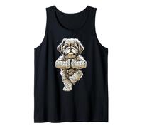 Shih Tzu Yoga Chien Chiot Drôle Pose Arbre Pose Vrikshasana Débardeur