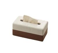 Shihan-2015 Distributeurs de Mouchoirs Boîte à mouchoirs créative en Cuir avec Coutures, Distributeur de Serviettes de Luxe for Le Visage, décoration de Bureau Boîte à Mouchoirs(Blanc)