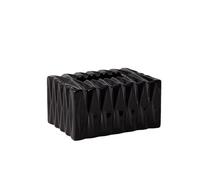 Shihan-2015 Distributeurs de Mouchoirs Boîte à mouchoirs en céramique légère et Luxueuse, Distributeur créatif de Serviettes for Le Visage, for la Maison, Le Salon Boîte à Mouchoirs(Noir,Petit)