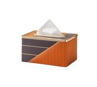 Shihan-2015 Distributeurs de Mouchoirs Boîte à mouchoirs Moderne en Alliage de résine, Distributeur de Serviettes de Table for Le Visage Boîte à Mouchoirs(Orange)