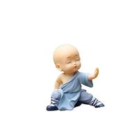 Shihan-2015 Statuette Petite décoration de Moine: Zen Art Lotte Kung Fu Moine Automobile Bureau Décoration De Bureau Creative Style Chinois Cadeau Figurine décorative(H)