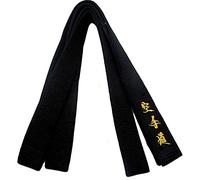 Shihan Ceinture noire Matsumoto en satin avec broderie en japonais 300 x 4,75 cm pour karaté homme/femme, kickboxing, shōtōkan-ryū, shito-ryu, Kata du Ryu, tous styles d'arts martiaux