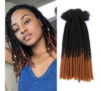 SHIHERESH Dreadlock Extensions Synthetic Hair 0.4cm Width 30 Strands Soft Dreads Extensions Dreads Loc Reggae Hippie Handmade Dreadlock Extensions for Women/Men (1B/30, 16inch)